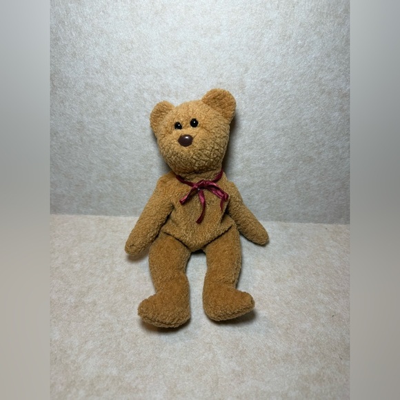 Ty Other - Vintage Rare Ty Beanie Babies Curly The Teddy Bear Plush Kids Toy 1993 Error